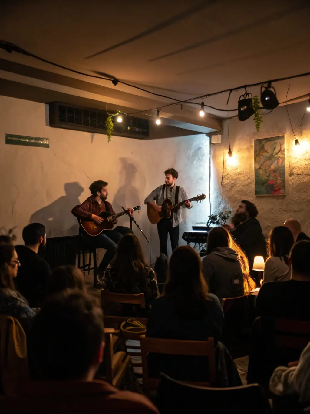 A dynamic photograph capturing a live musical performance at a CDC cultural event, with musicians on stage and an enthusiastic audience enjoying the show.